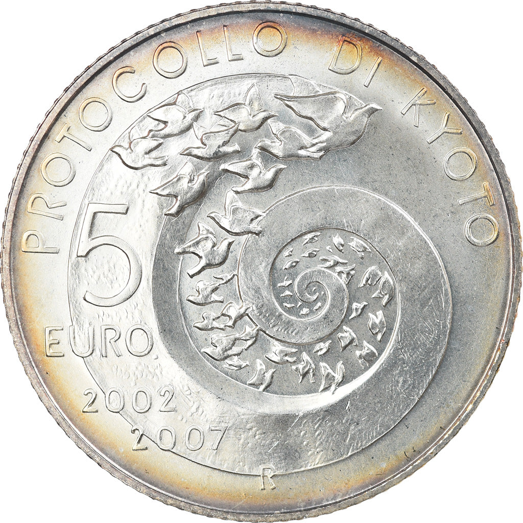 Italy, 5 Euro, 2007, Rome, MS(65-70), Silver, KM:291