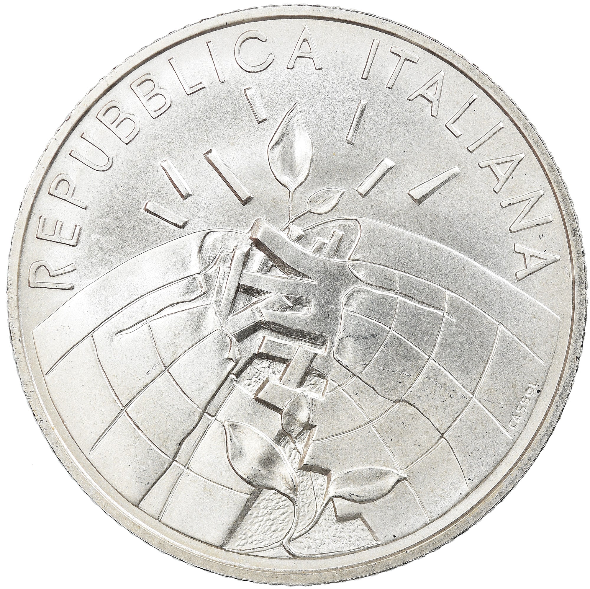 Italy, 5 Euro, 2007, Rome, MS(65-70), Silver, KM:291