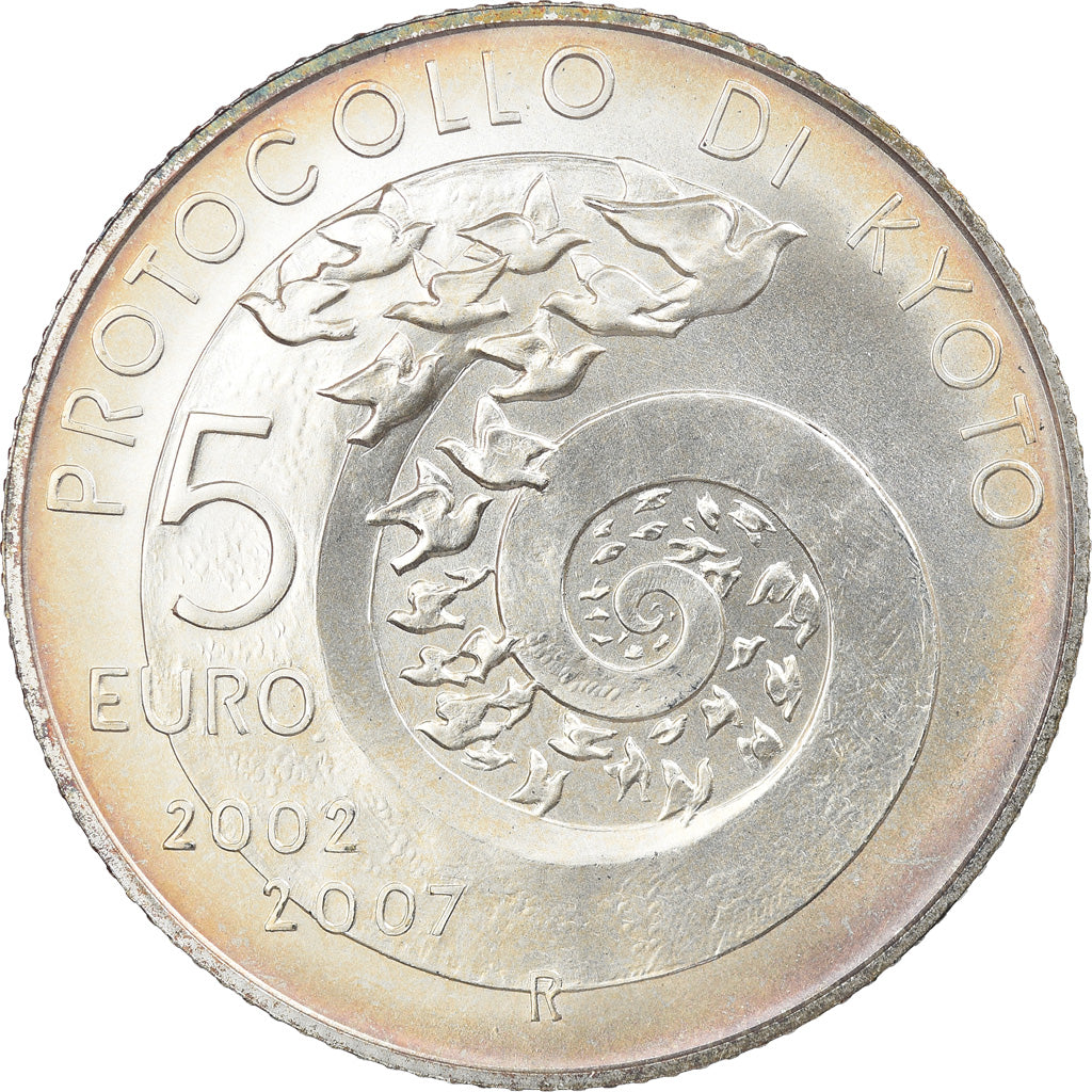 Italy, 5 Euro, 2007, Rome, MS(65-70), Silver, KM:291