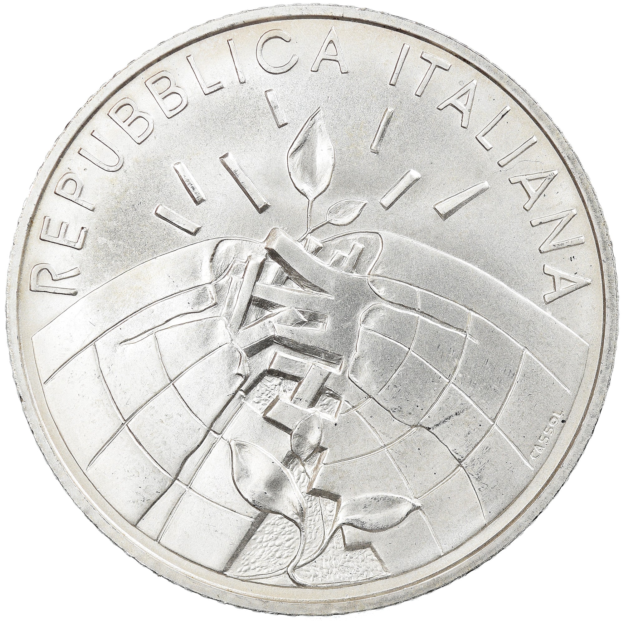 Italy, 5 Euro, 2007, Rome, MS(65-70), Silver, KM:291