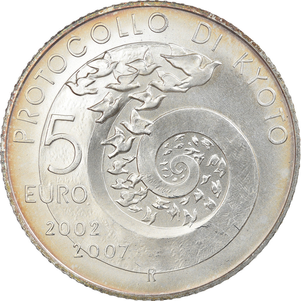 Italy, 5 Euro, 2007, Rome, MS(65-70), Silver, KM:291