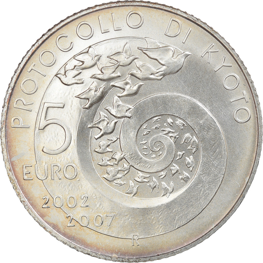 Italy, 5 Euro, 2007, Rome, MS(65-70), Silver, KM:291