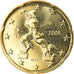 Włochy, 20 Euro Cent, 2008, Rome, MS(65-70), Mosiądz, KM:248