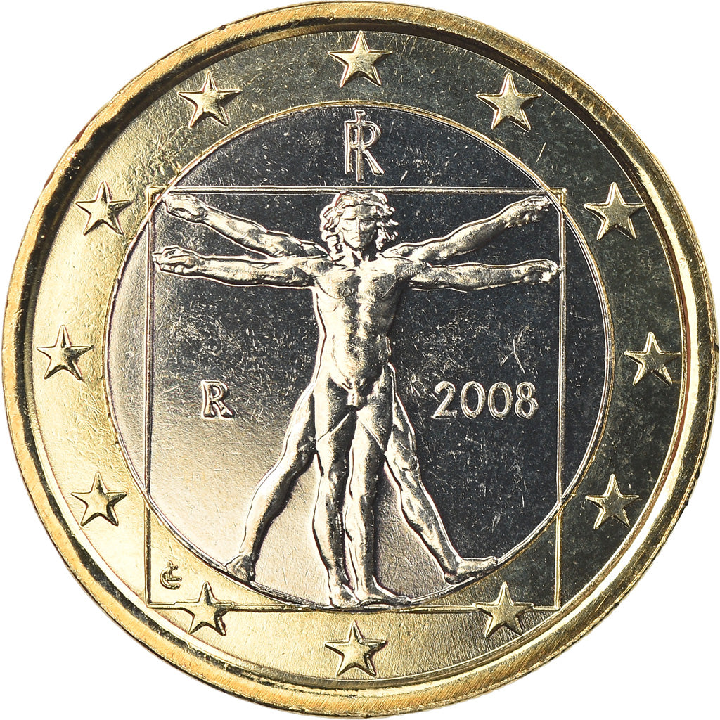 Włochy, Euro, 2008, Rome, MS(65-70), Bimetaliczny, KM:250