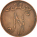 Moneta, Finlandia, Nicholas II, 5 Pennia, 1908, BB, Rame, KM:15