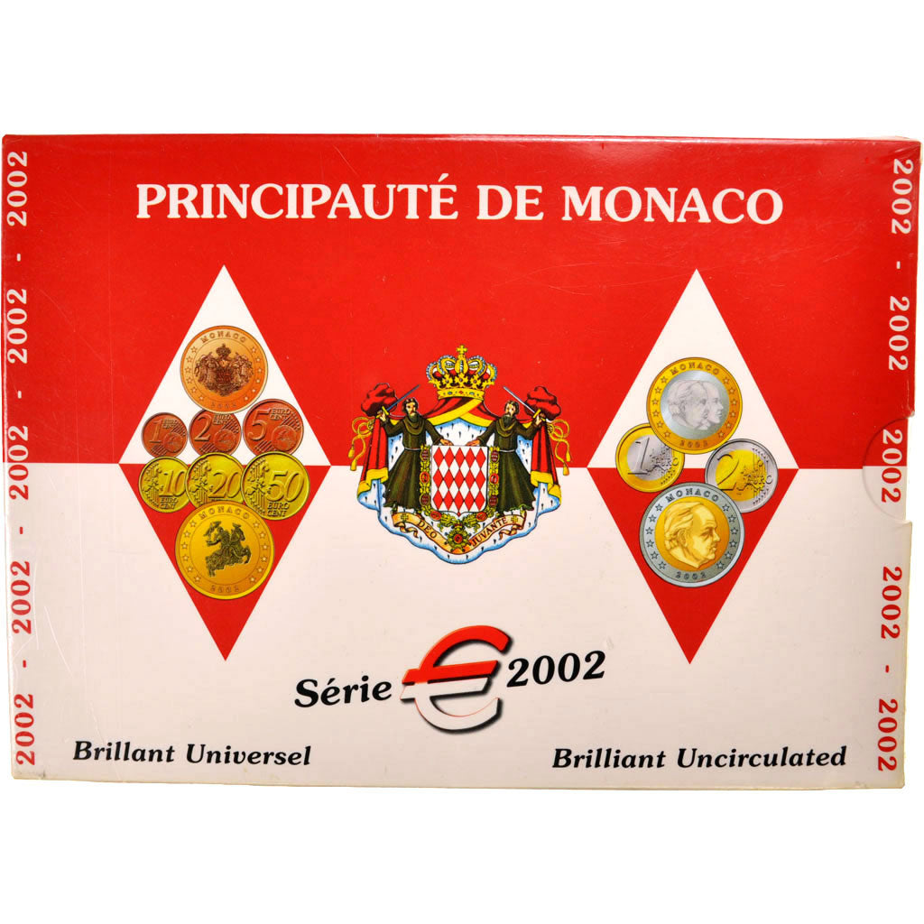 Monaco, Coffret 1c. à 2€, BU, 2002, MDP, STGL