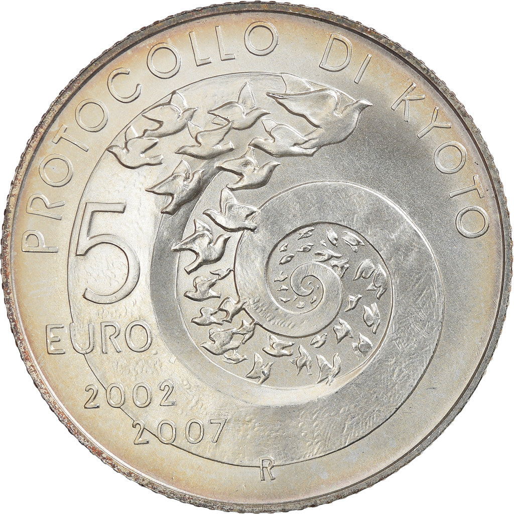 Italy, 5 Euro, 2007, Rome, MS(65-70), Silver, KM:291