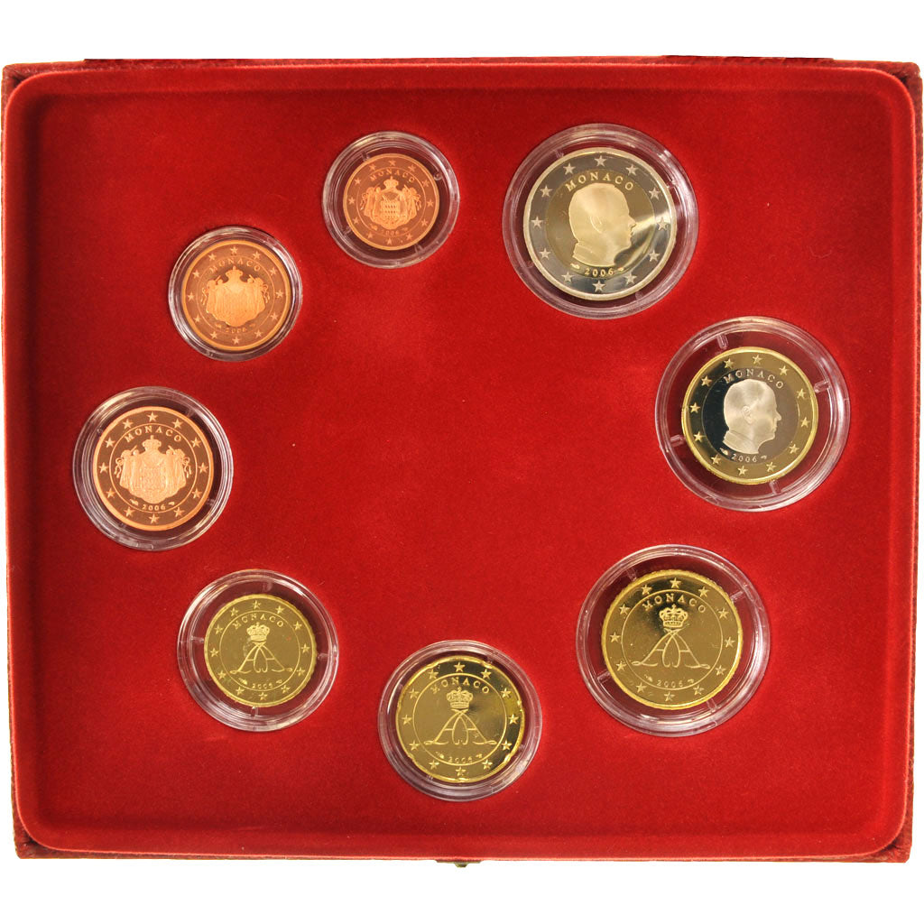 Monaco, Albert II, Coffret 1c. à 2€, FS, 2006, MDP, N.C., FDC