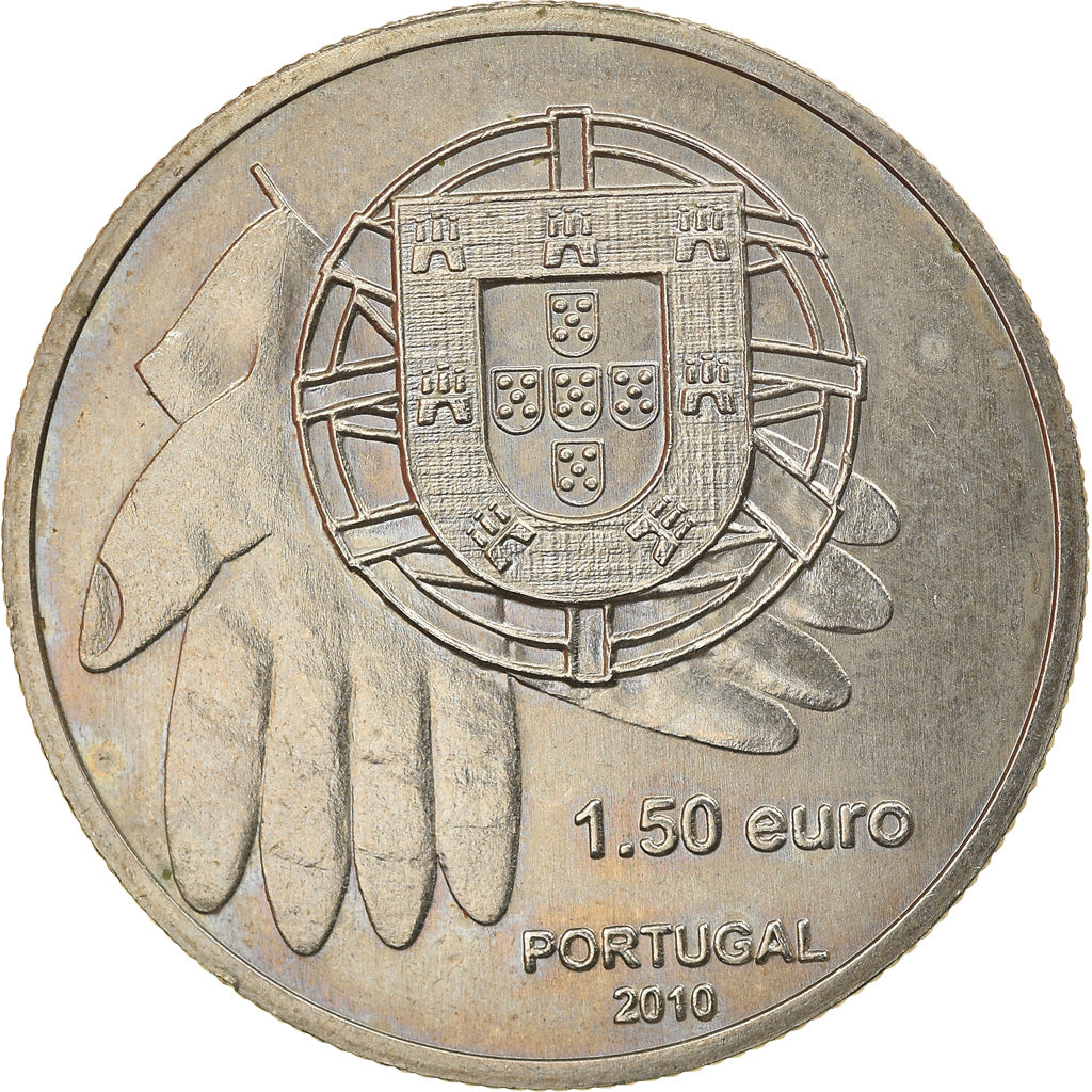 Portugal, 1-1/2 Euro, 2010, Lisbon, VZ+, Copper-nickel, KM:795