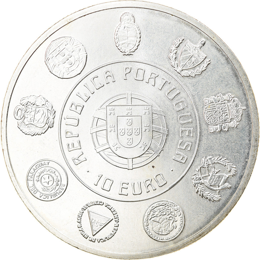 Portugal, 10 Euro, 2010, Lisbon, MS(63), Prata, KM:803