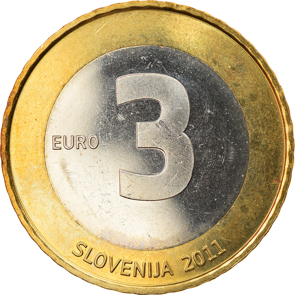 Slovenia, 3 Euro, Indépendance, 2011, SPL, Bi-metallico, KM:101