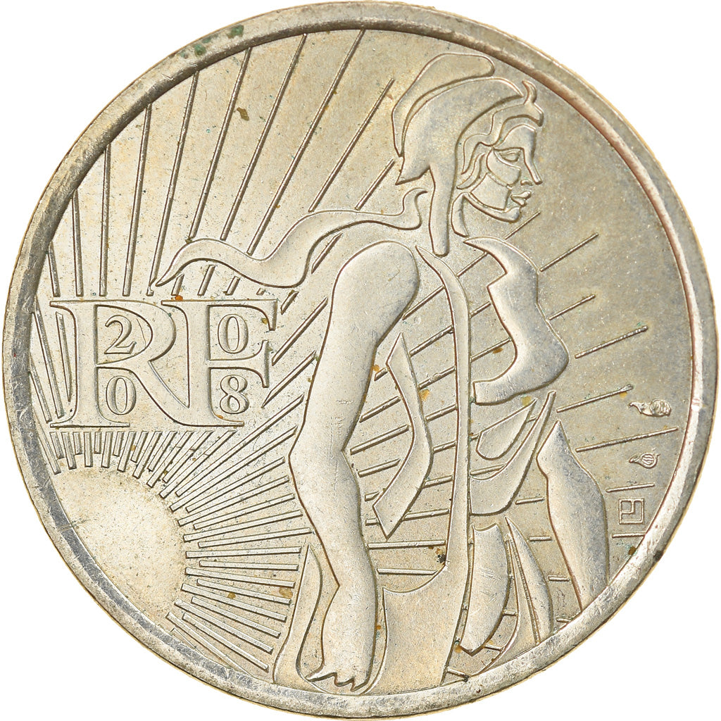 France, 5 Euro, 2008, AU(55-58), Silver, Gadoury:1, KM:1534