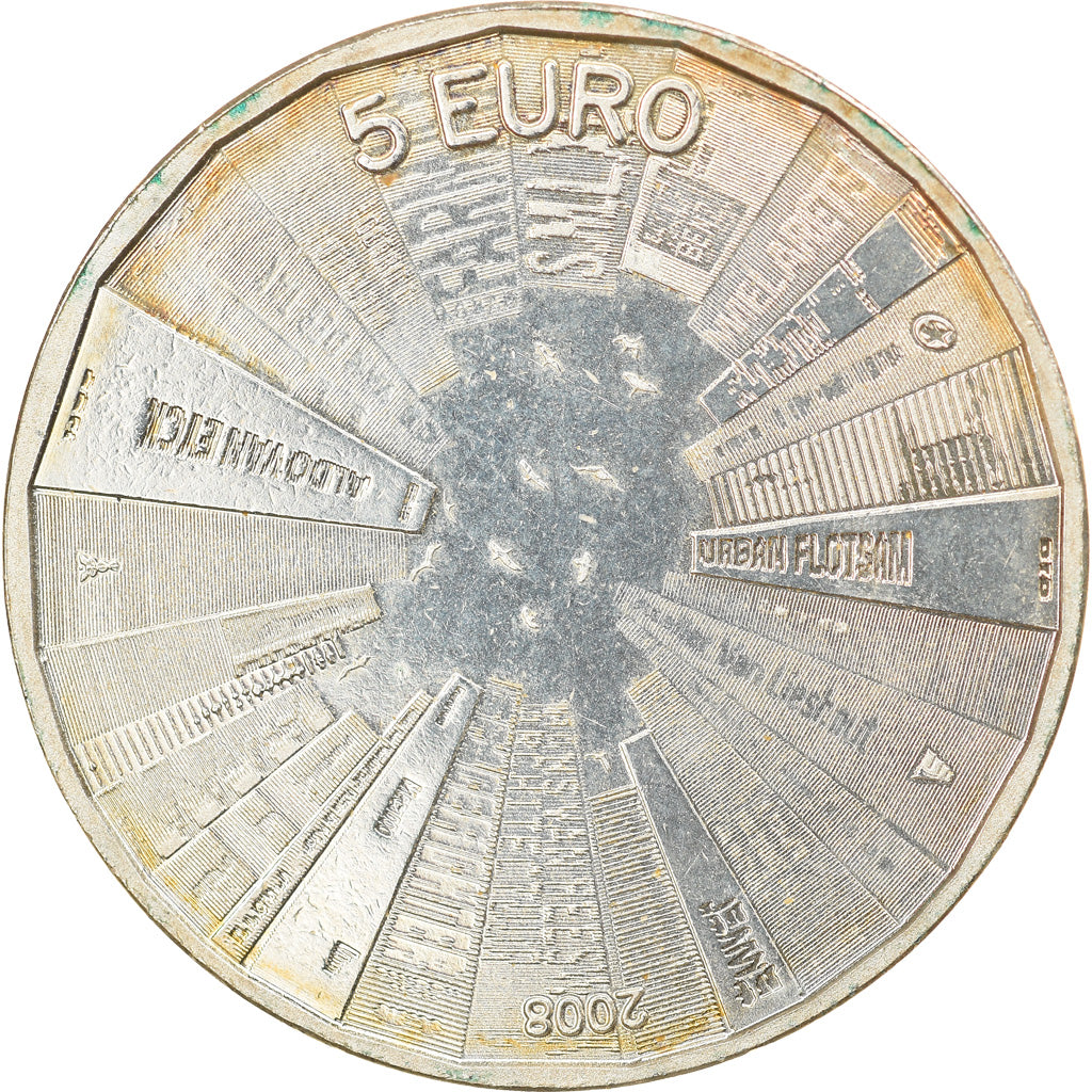 Niederlande, 5 Euro, 2008, Utrecht, UNZ, Silver Plated Copper, KM:279a