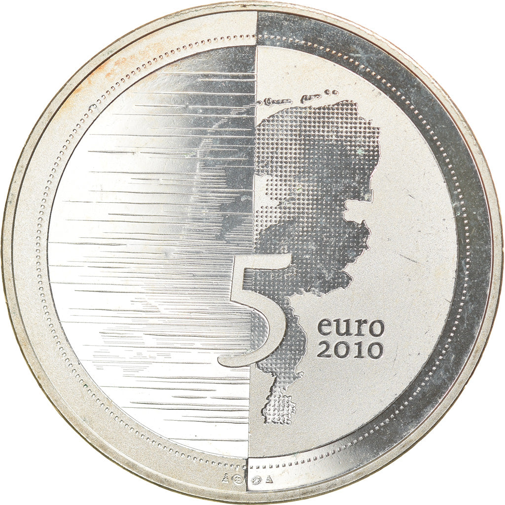 Netherlands, 5 Euro, 2010, Utrecht, MS(60-62), Silver Plated Copper, KM:296a