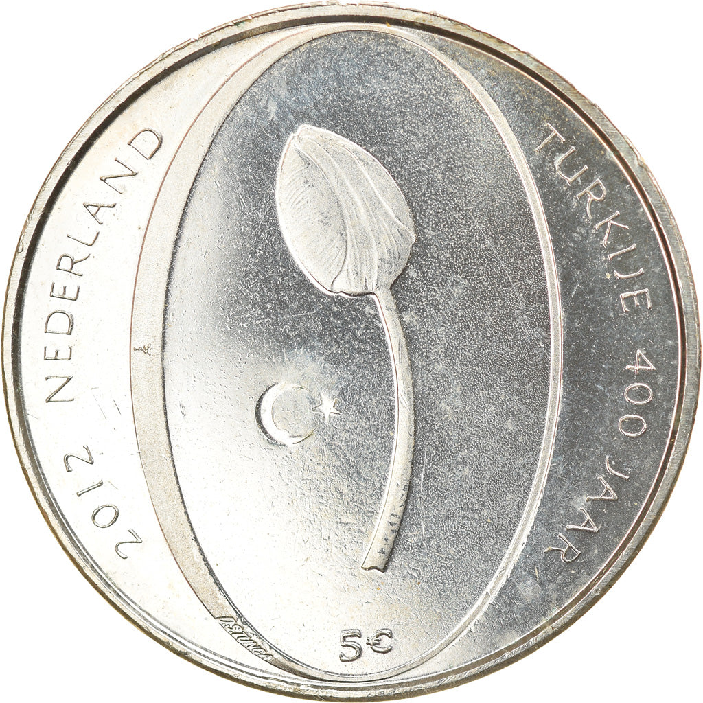 Niederlande, 5 Euro, 2012, Utrecht, VZ+, Silver Plated Copper, KM:316