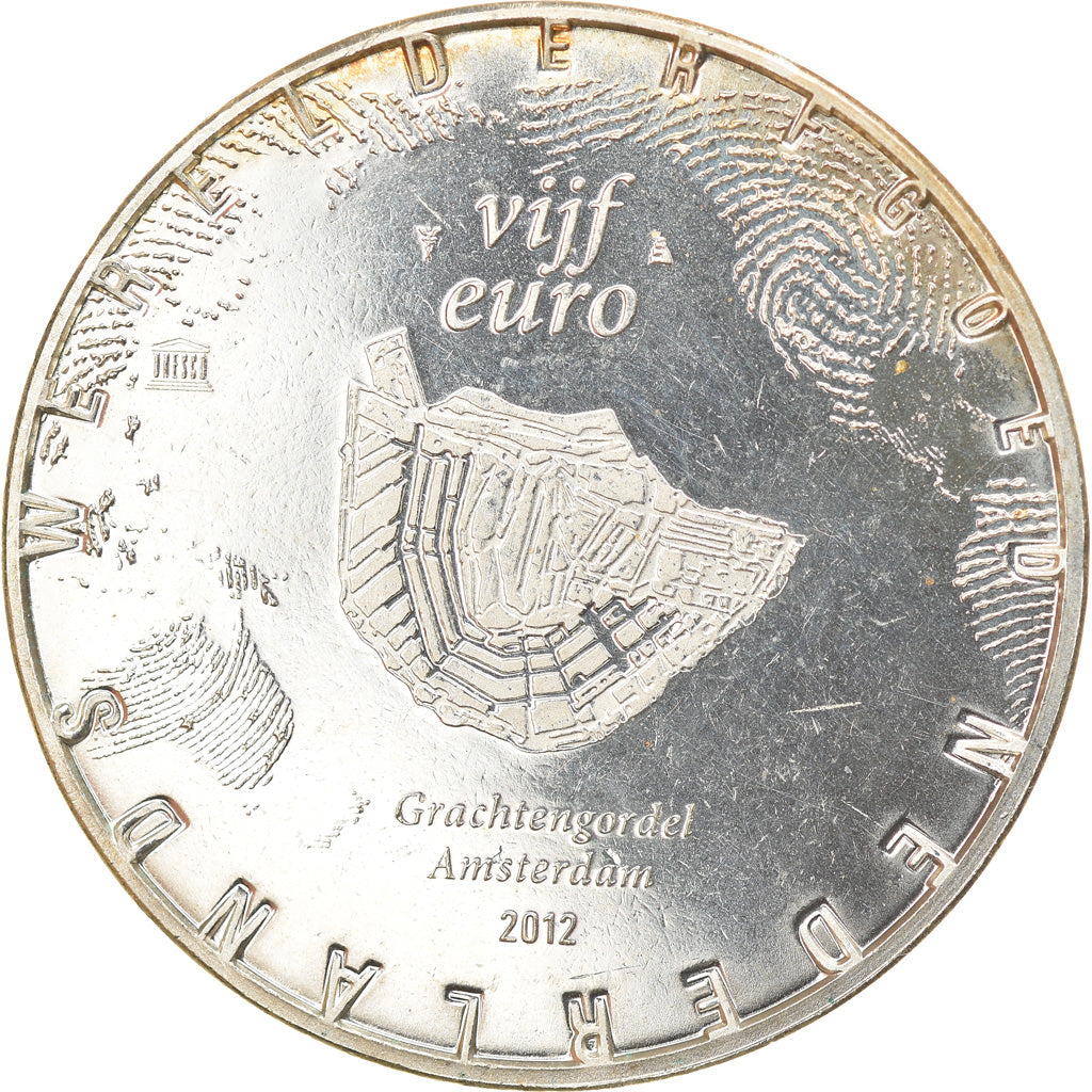 Niederlande, 5 Euro, 2012, Utrecht, VZ+, Silver Plated Copper, KM:314