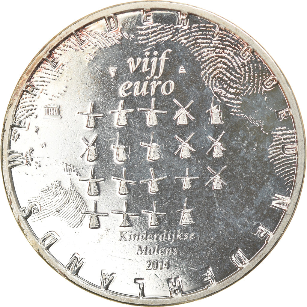 Niederlande, 5 Euro, 2014, Utrecht, UNZ, Silver Plated Copper, KM:358