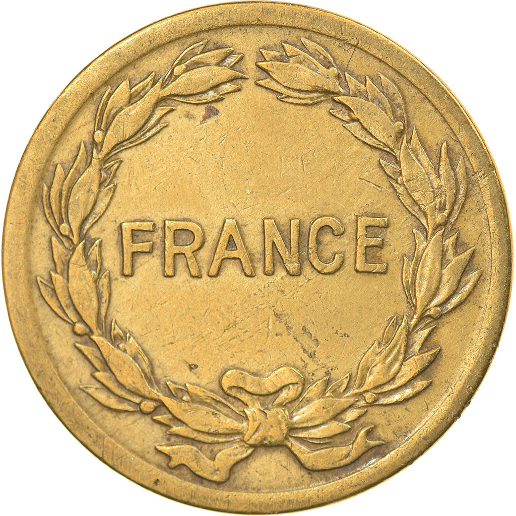 Moneda, Francia, France Libre, 2 Francs, 1944, Philadelphia, MBC, Latón