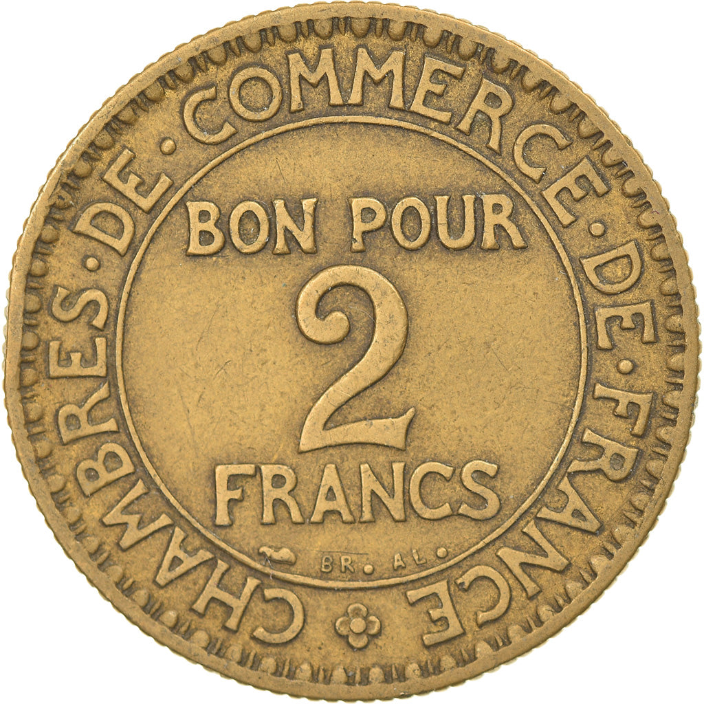 Coin, France, Chambre de commerce, 2 Francs, 1926, Paris, VF(20-25)