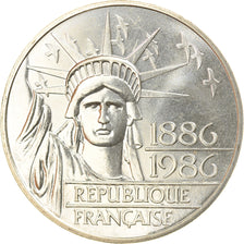 Coin, France, Statue de la Liberté, 100 Francs, 1986, MS(65-70), Silver