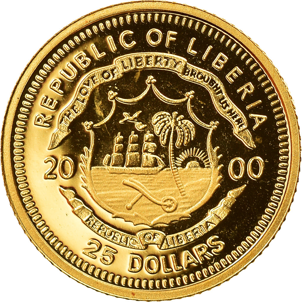 Münze, Liberia, Martin Luther, 25 Dollars, 2000, American Mint, Proof, STGL