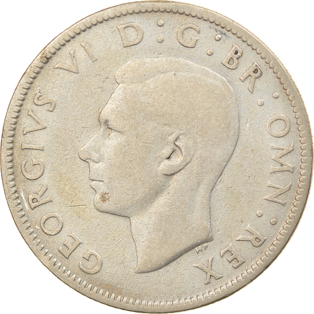 Moneda, Gran Bretaña, George VI, Florin, Two Shillings, 1944, MBC, Plata