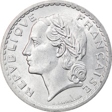 Münze, Frankreich, Lavrillier, 5 Francs, 1947, Paris, UNZ, Aluminium