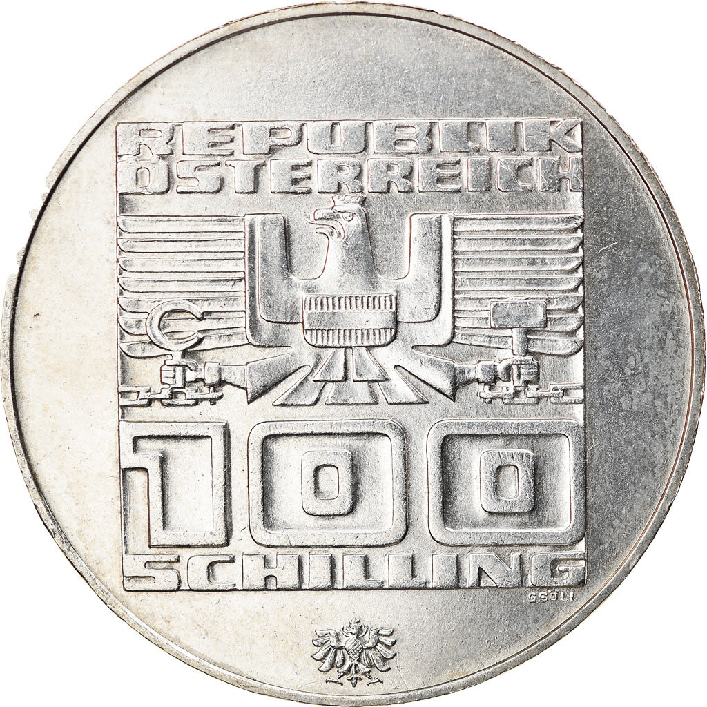 Coin, Austria, 100 Schilling, 1976, Vienna, MS(60-62), Silver, KM:2927