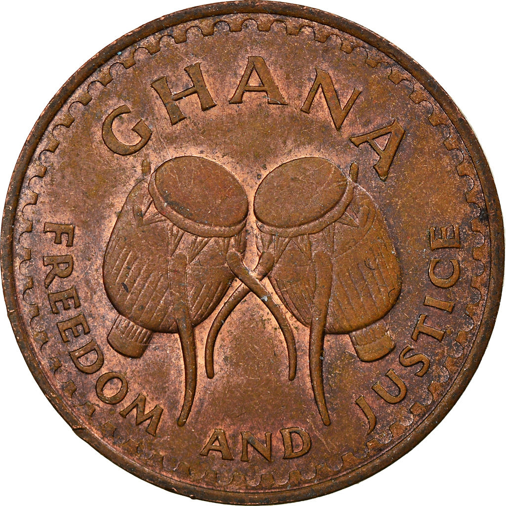 Moneta, Ghana, Pesewa, 1967, BB, Bronzo, KM:13