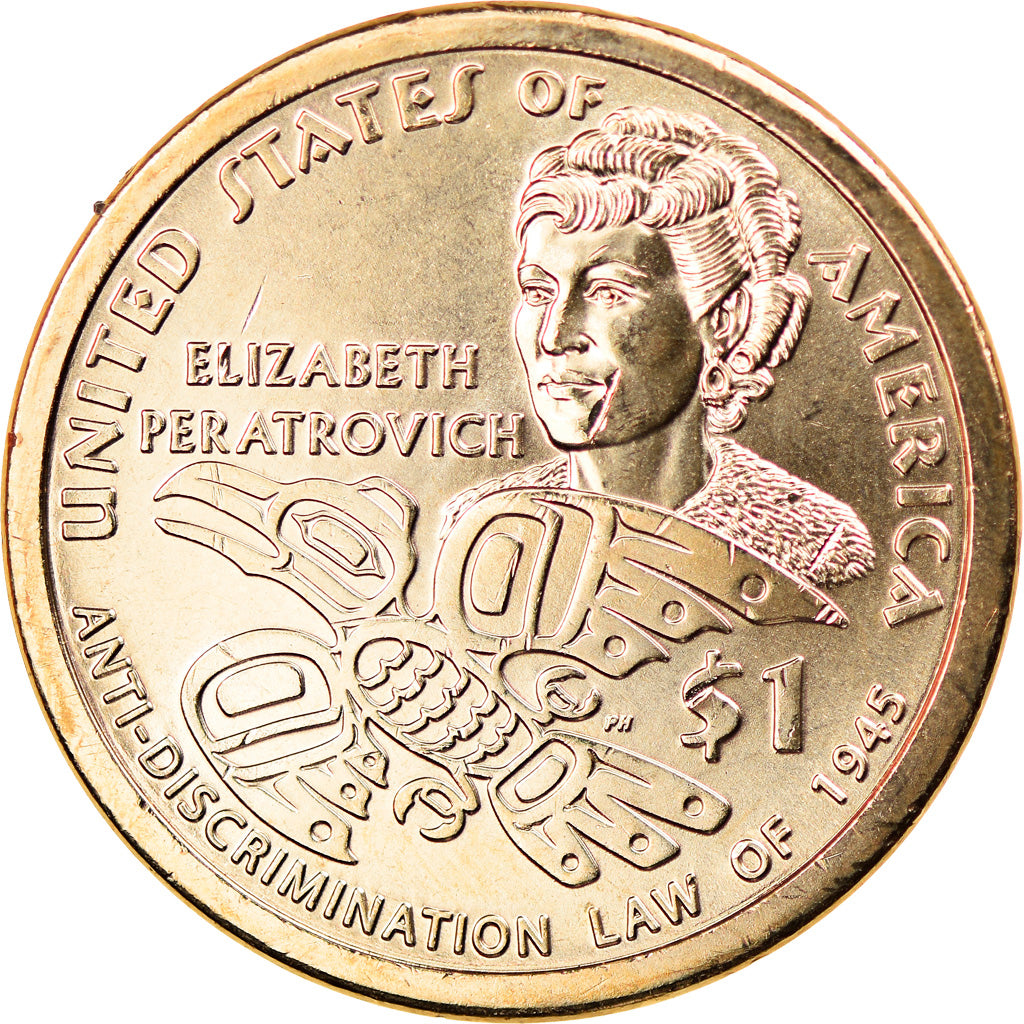 Coin, United States, Dollar, 2020, Philadelphia, American native dollar, MS(63)