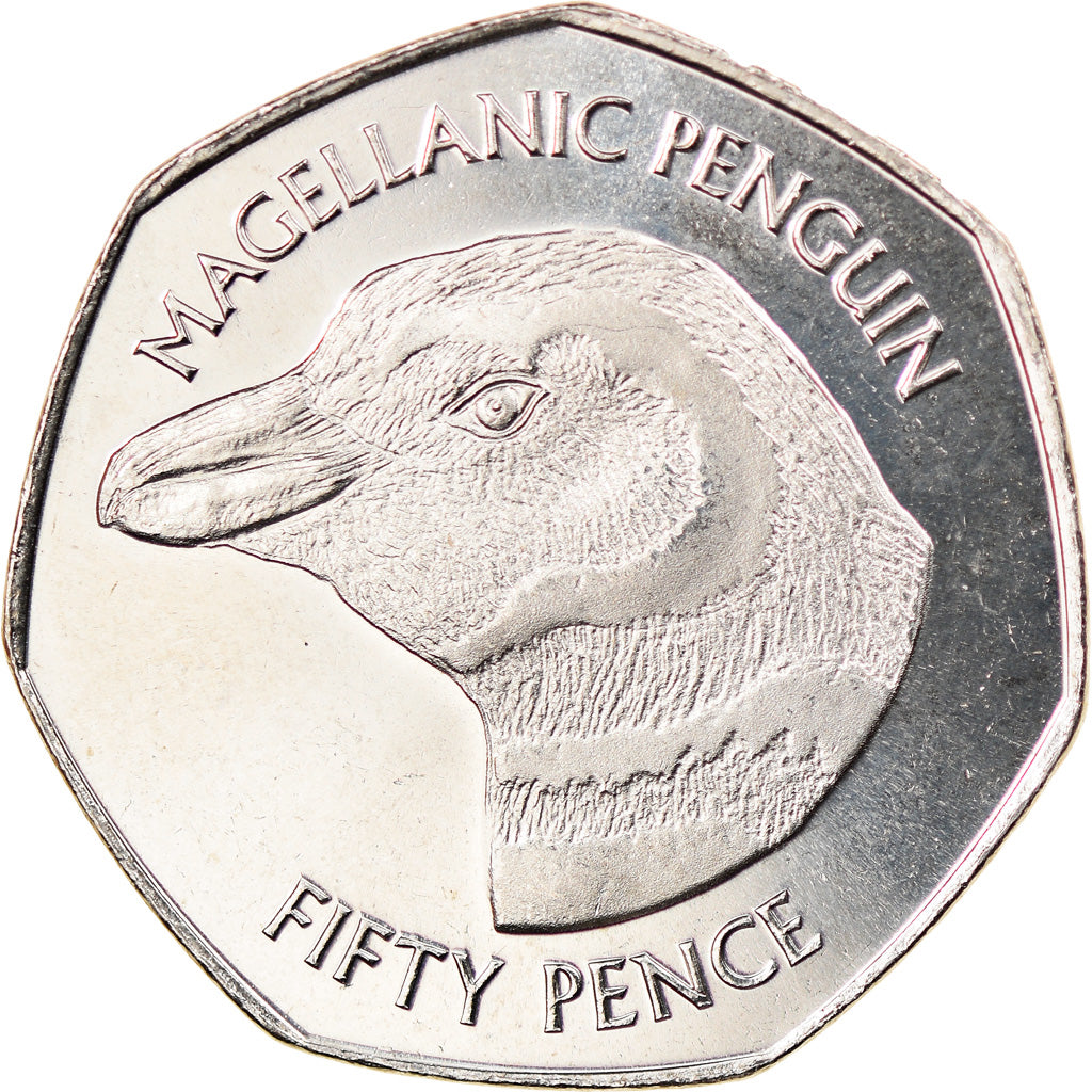Monnaie, Falkland Islands, 50 Pence, 2018, Pingouins - Manchot de Magellan, SPL
