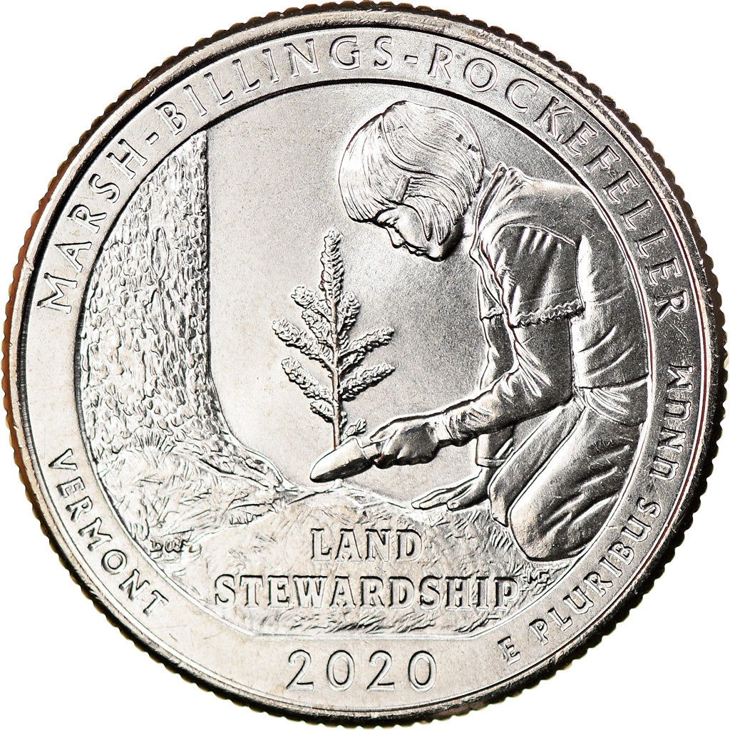 Coin, United States, Quarter, 2020, Philadelphia, Marsh-Billings-Rockefeller