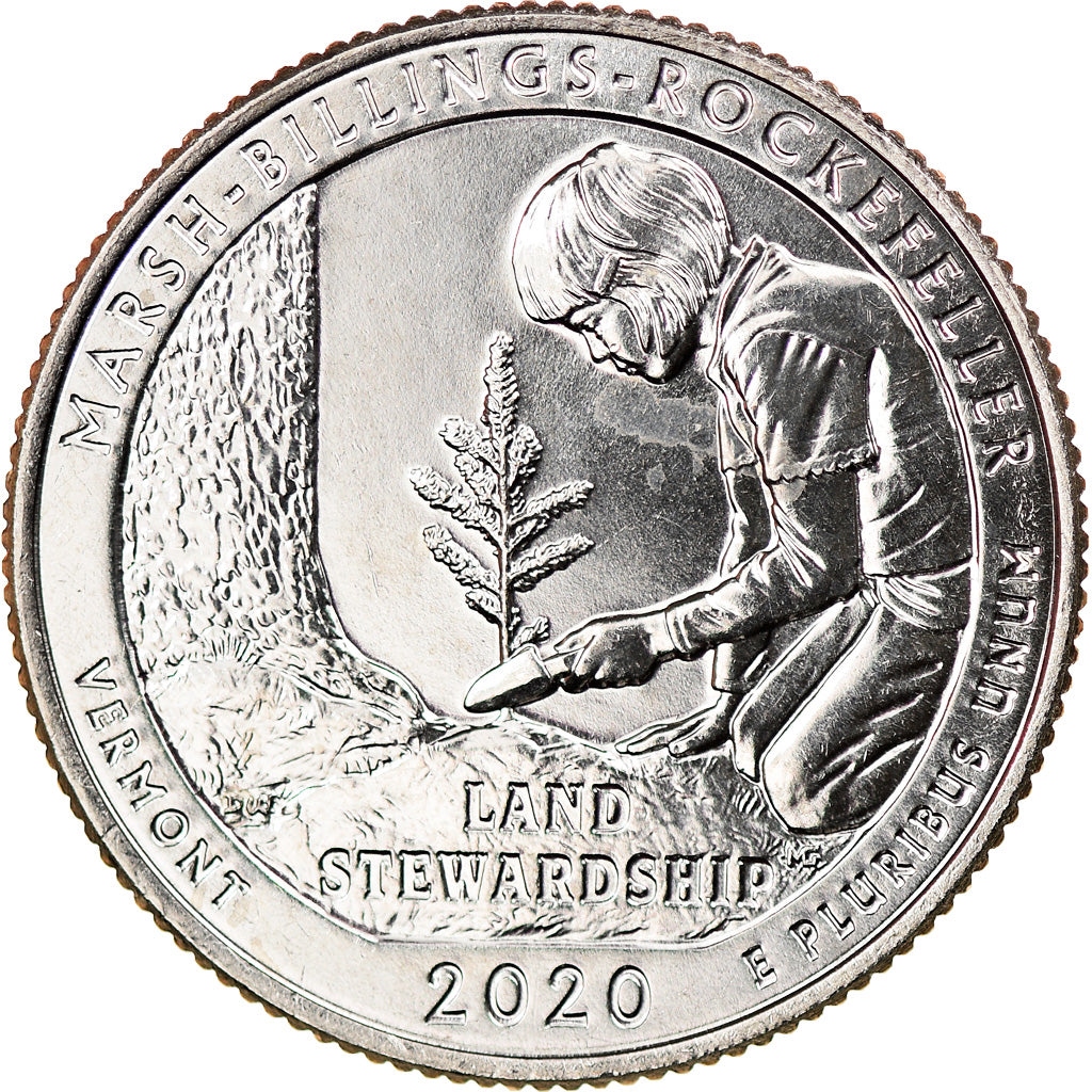 Coin, United States, Quarter, 2020, Denver, Marsh-Billings-Rockefeller National