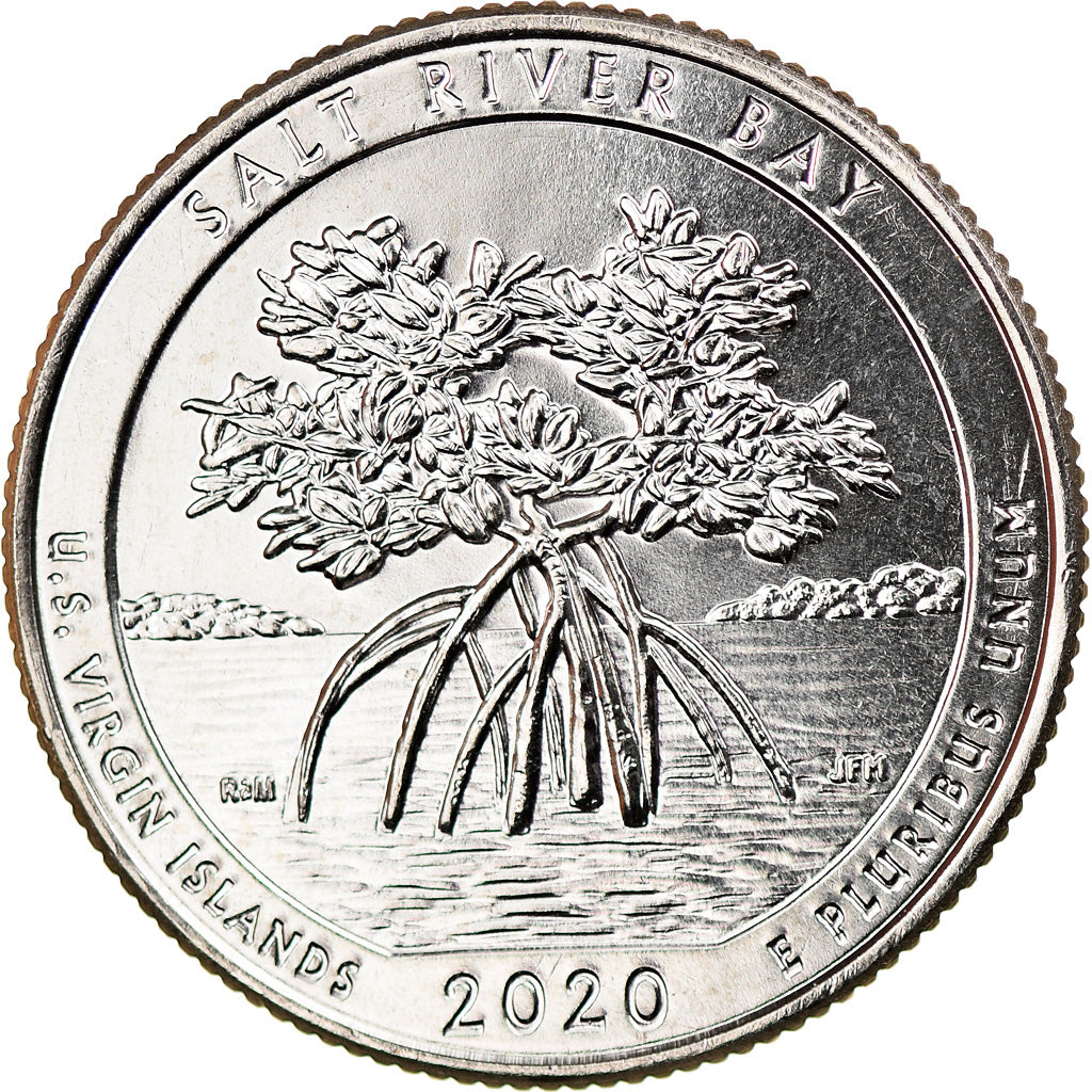 Moneta, Stati Uniti, Quarter, 2020, Denver, Salt river bay - Virgin Islands