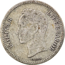 Moneta, Venezuela, 25 Centimos, 1954, EF(40-45), Srebro, KM:35