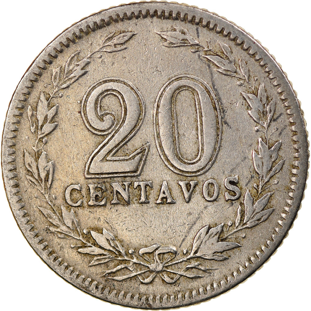 Coin, Argentina, 20 Centavos, 1921, VF(30-35), Copper-nickel, KM:36
