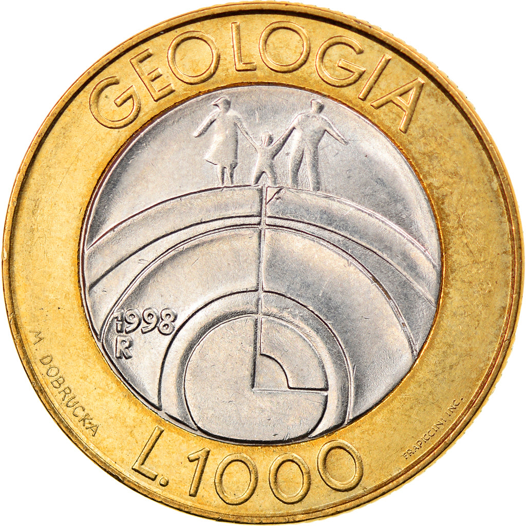 Coin, San Marino, 1000 Lire, 1998, Rome, EF(40-45), Bi-Metallic, KM:384