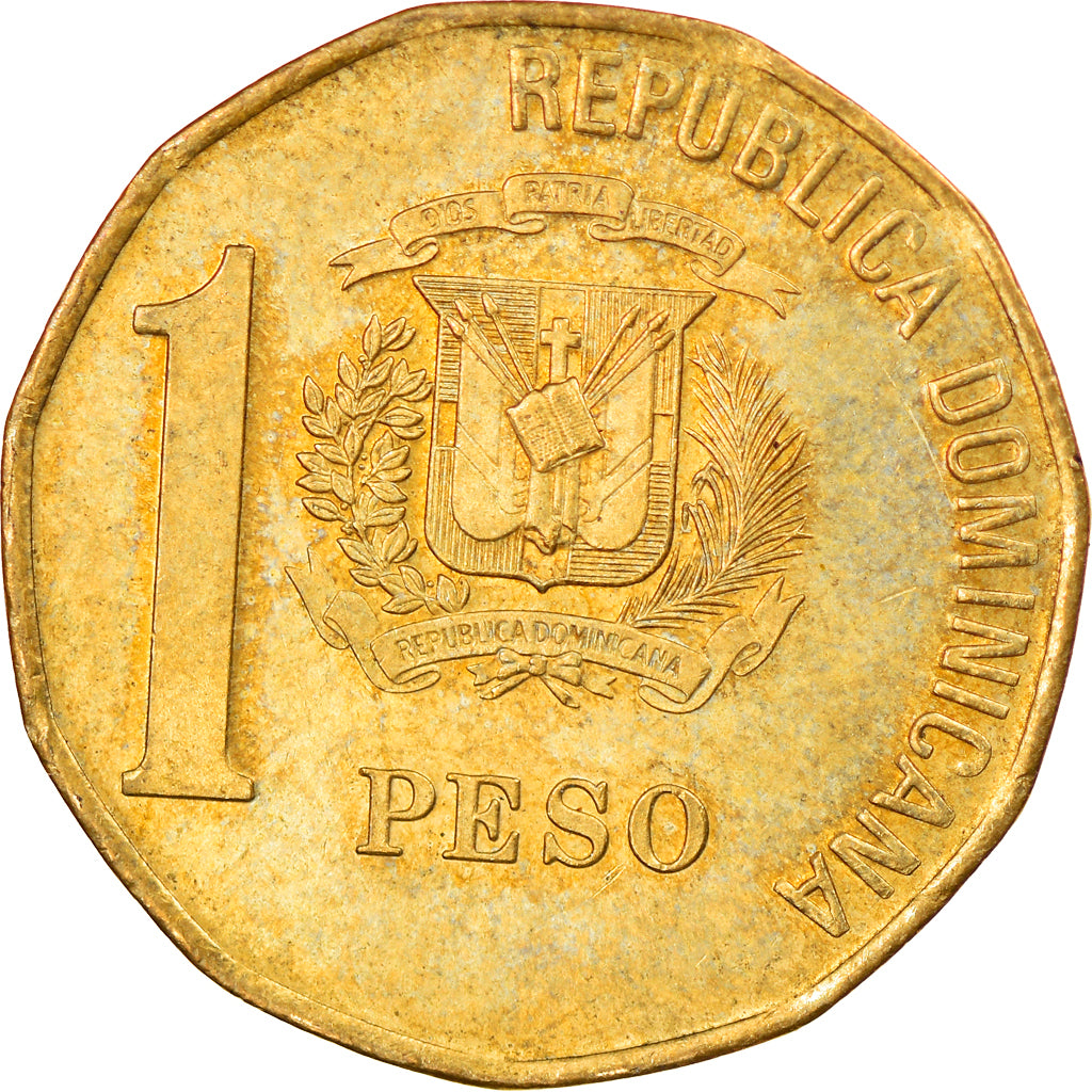 Munten, Dominicaanse Republiek, Peso, 2000, FR+, Tin, KM:80.2