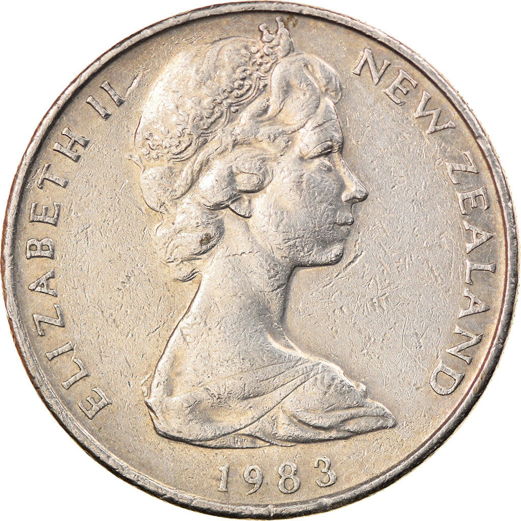 Monnaie, Nouvelle-Zélande, Elizabeth II, 20 Cents, 1983, TTB, Copper-nickel