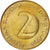Moneda, Eslovenia, 2 Tolarja, 1992, EBC+, Níquel - latón, KM:5