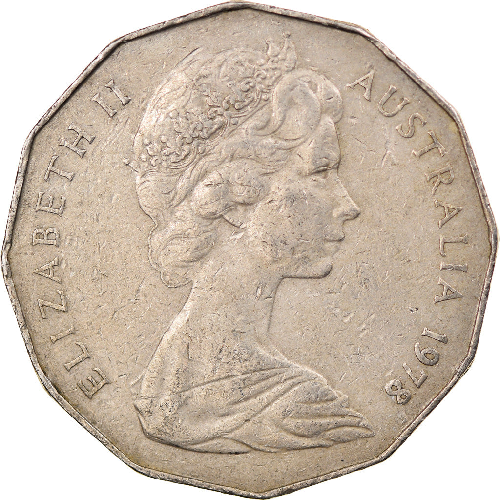 Moeda, Austrália, Elizabeth II, 50 Cents, 1978, VF(30-35), Cobre-níquel, KM:68