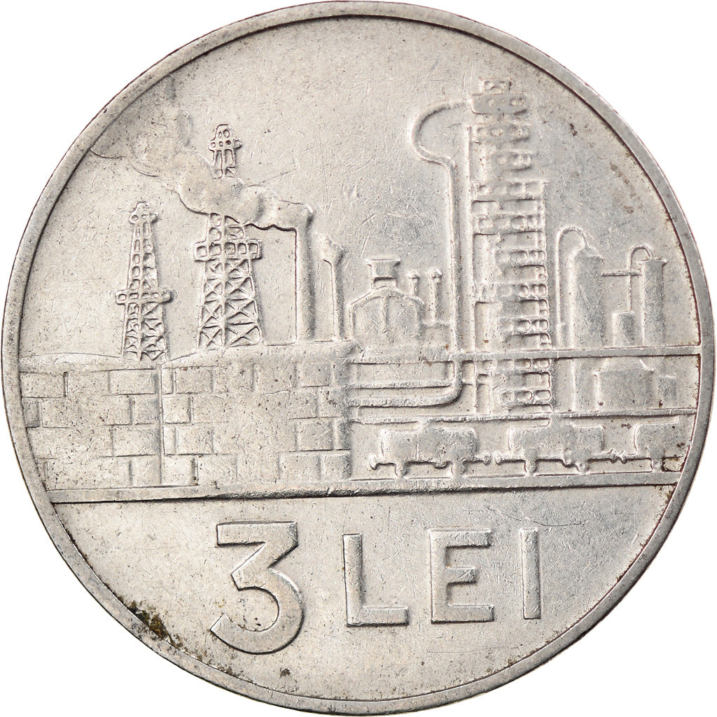 Monnaie, Roumanie, 3 Lei, 1966, TTB, Nickel Clad Steel, KM:96