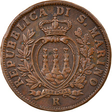 Moneta, San Marino, 10 Centesimi, 1936, Rome, BB+, Bronzo, KM:13