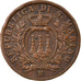 Moneta, San Marino, 10 Centesimi, 1936, Rome, BB+, Bronzo, KM:13