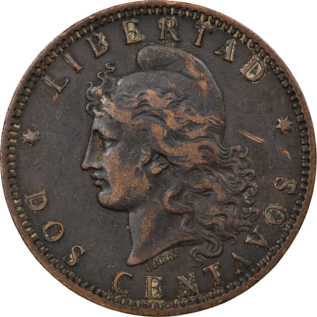 Coin, Argentina, 2 Centavos, 1893, VF(30-35), Bronze, KM:33