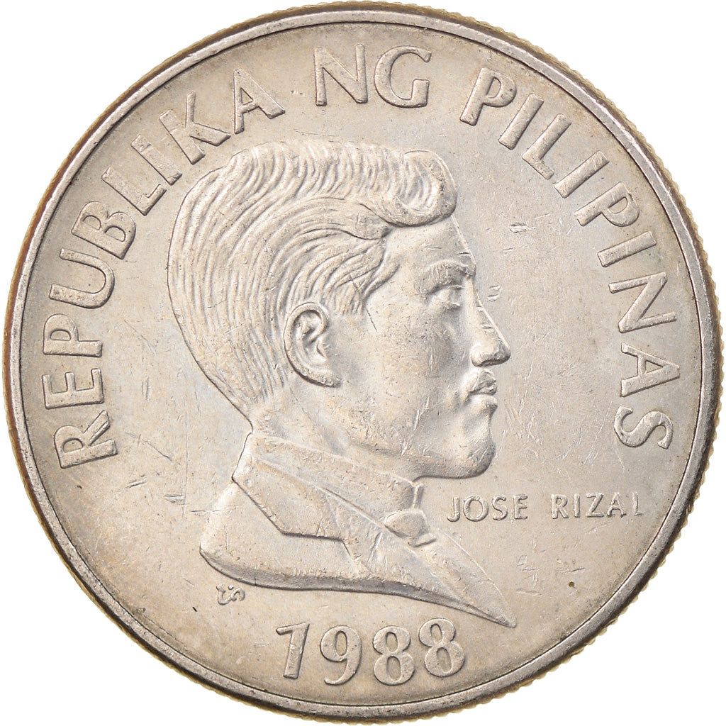 Moeda, Filipinas, Piso, 1988, EF(40-45), Cobre-níquel, KM:243.1