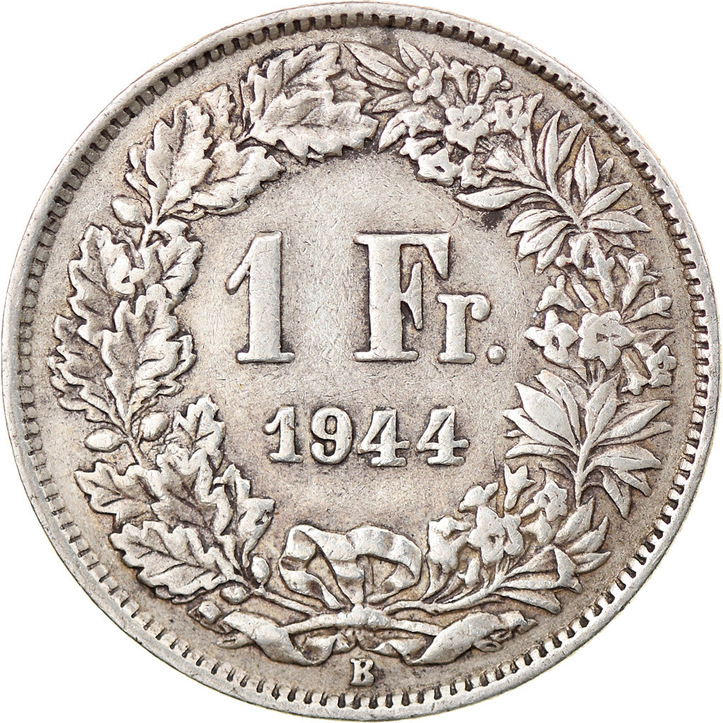 Coin, Switzerland, Franc, 1944, Bern, EF(40-45), Silver, KM:24