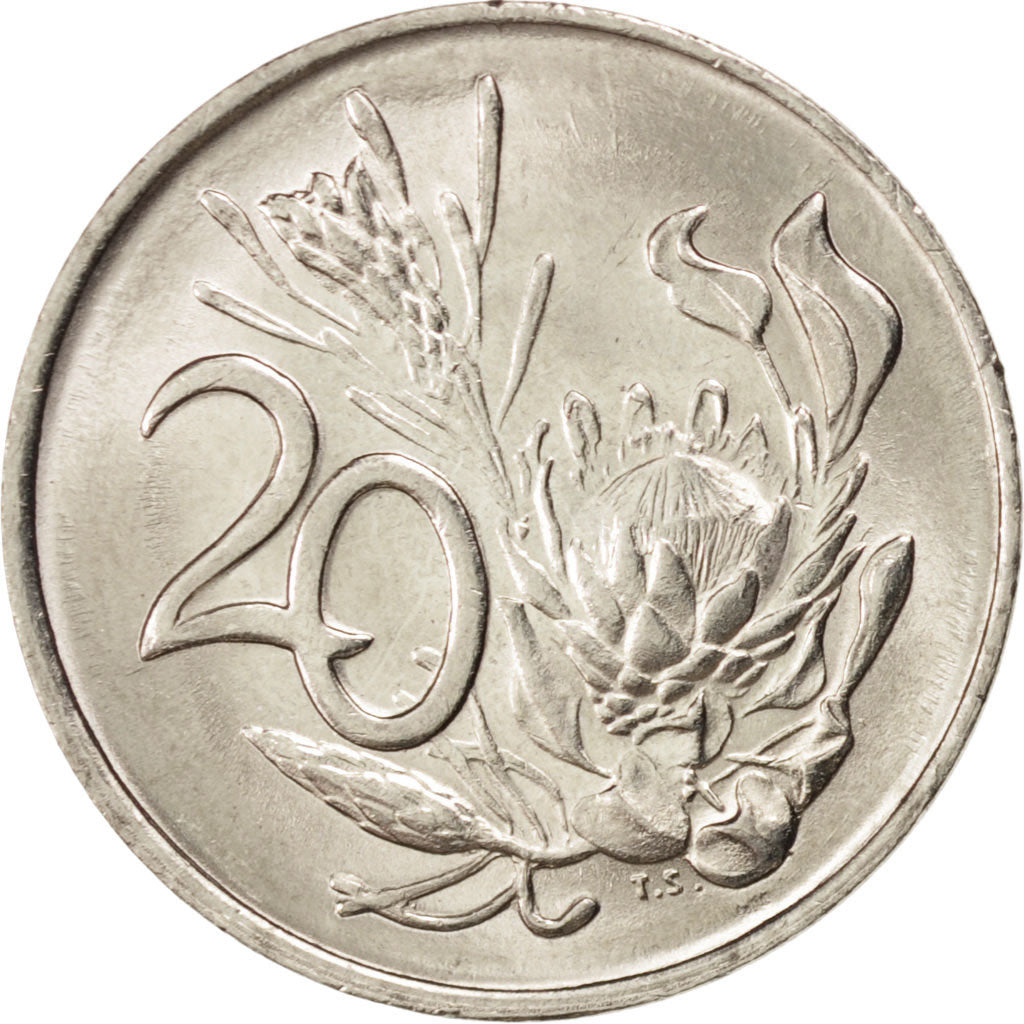 Coin, South Africa, 20 Cents, 1978, MS(63), Nickel, KM:86