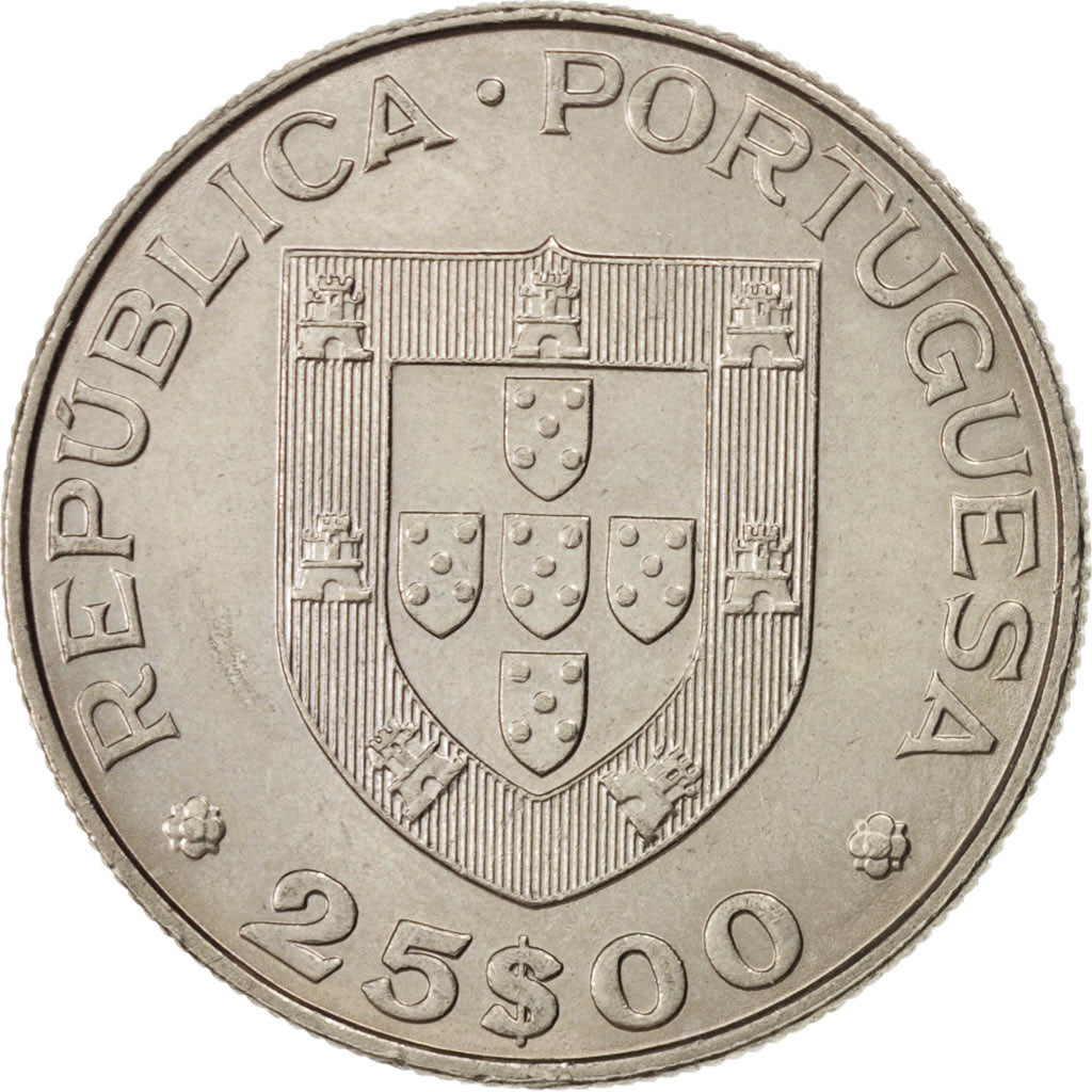 Coin, Portugal, 25 Escudos, 1982, MS(63), Copper-nickel, KM:616