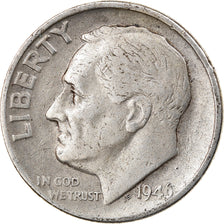 Coin, United States, Roosevelt Dime, Dime, 1946, U.S. Mint, Philadelphia